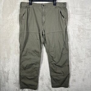 Carhartt Relaxed Fit Work Pants Mens 40X30 Double Knees Khaki Canvas Utility